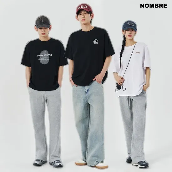 캣워싱 와이드 데님팬츠