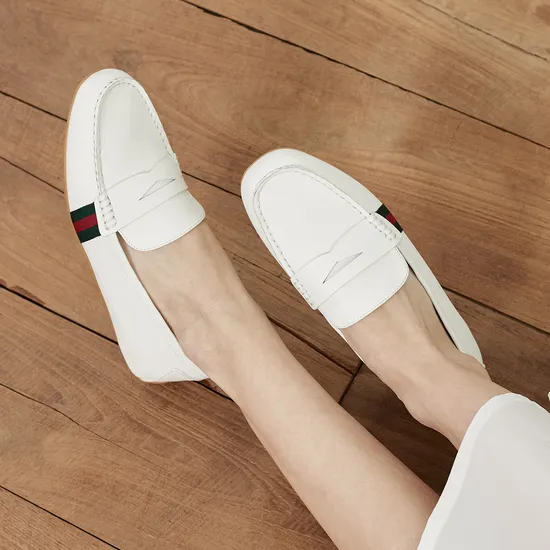 허시파피 여성 소가죽 웨빙 컴포트 페니 로퍼