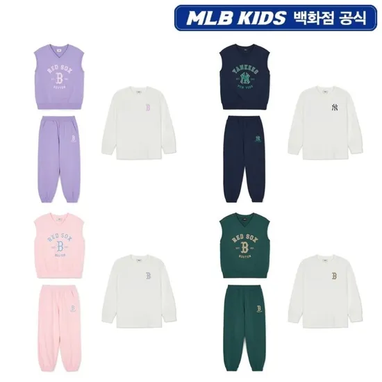 MLB키즈 바시티 베스트 셋업 3PCS