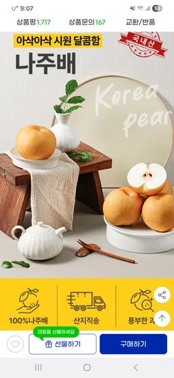 나주배 가정용 햇배 3kg