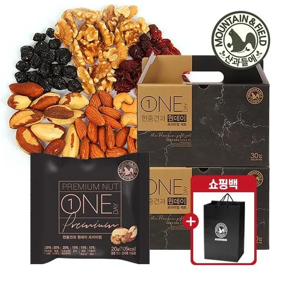 산과들에 원데이프리미엄 20g 30봉 선물세트 2개