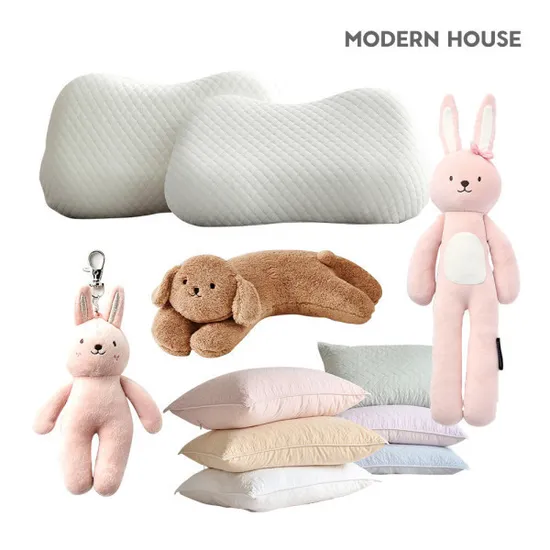 땅콩형 주니어 메모리폼 베개 2개 세트