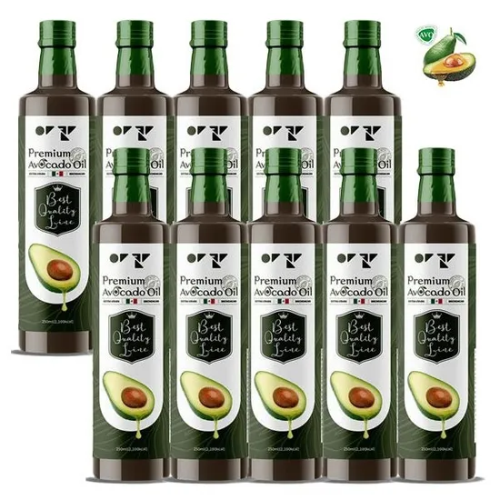 100% 냉압착 아보카도 엑스트라 버진 오일 250ml 4개 세트