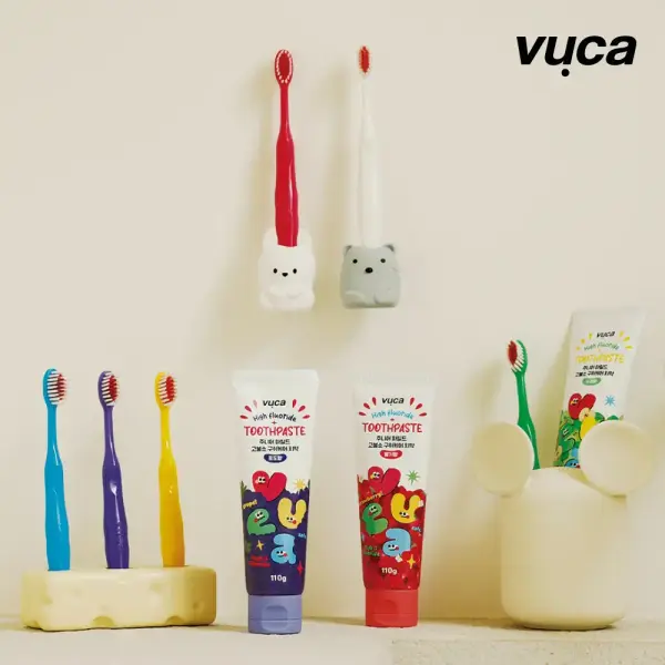 뷰카 더블 초미세 불소모 어린이 칫솔 12개입