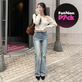 어텐션 슬랙스 세미와이드 부츠컷 24,300원