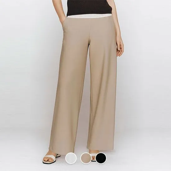 지오다노 풀밴딩 와이드 팬츠