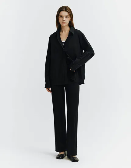 지오다노 여자 일자핏 풀밴딩 바지