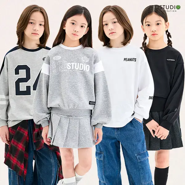 젤리스튜디오 힙오버핏레글런배색티셔츠