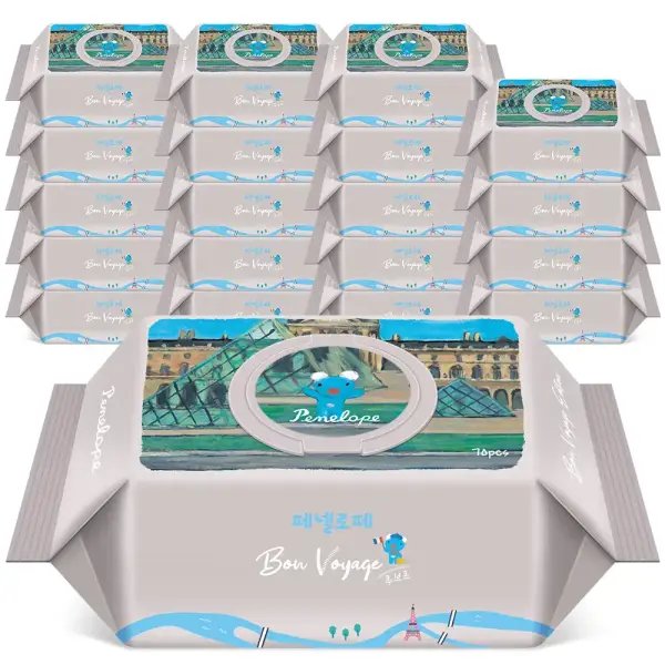 페넬로페 본보야지 루브르 고평량 물티슈 캡형 70매 20팩