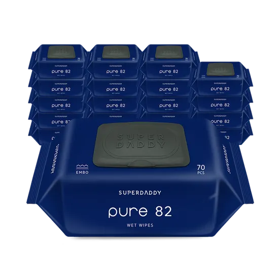 슈퍼대디 퓨어 82 캡형 물티슈 20팩