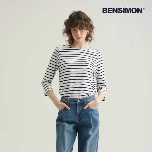 타임딜 7부 코튼 스트라이프 티셔츠 외 다양