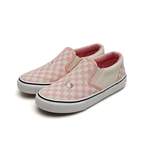 산리오키즈 헬로키티 체크 키즈 슬립온