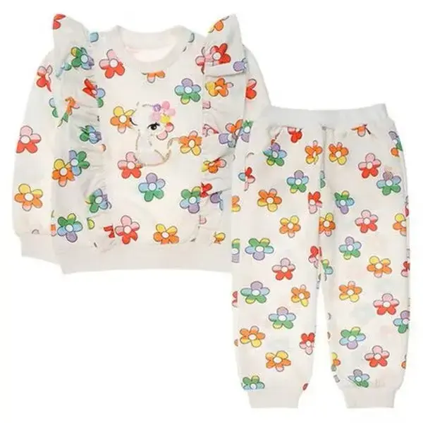 프랜치캣 멀티꽃나염 상하복세트 12개