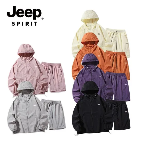 지프스피릿 후드 바람막이 반바지 세트 1세트