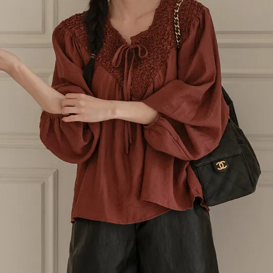 캔마트 애니 링클 긴팔 블라우스