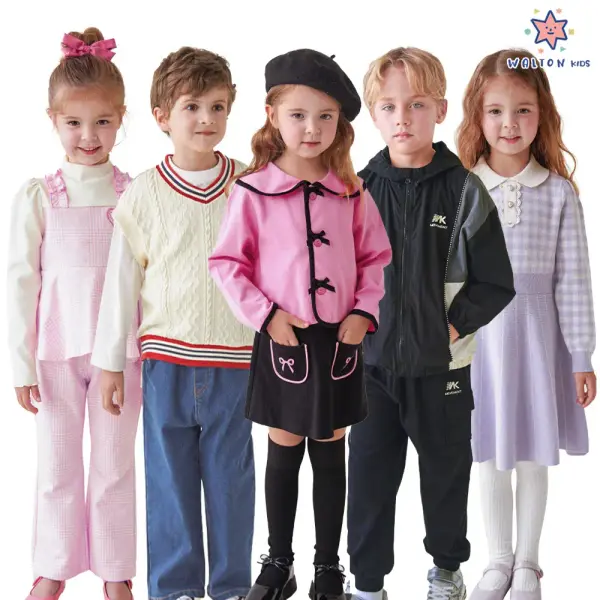 월튼키즈 샤이버니 체크플리츠 상하복