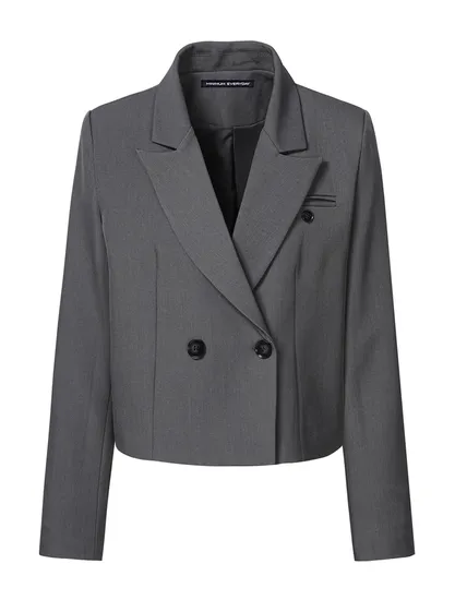 더블 버튼 크롭 자켓