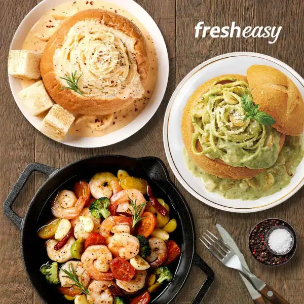 theEASY 감바스 300g 바질크림빠네파스타 2인분 투움바빠네파스타 2인분