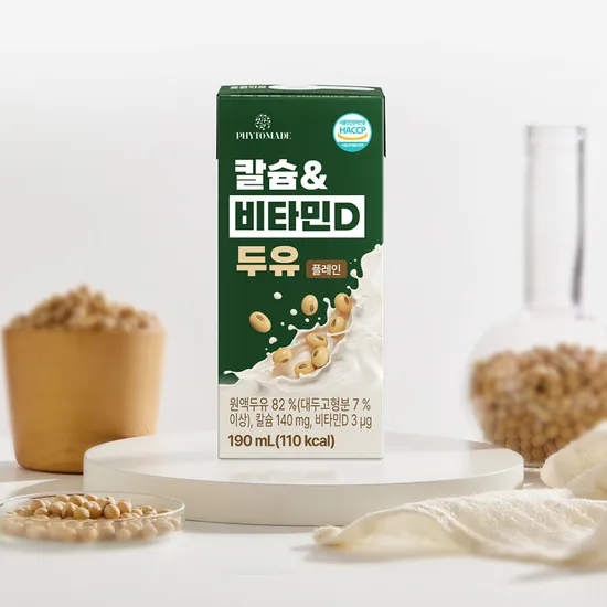 파이토메이드 칼슘&비타민D 두유 플레인 190ml 24개