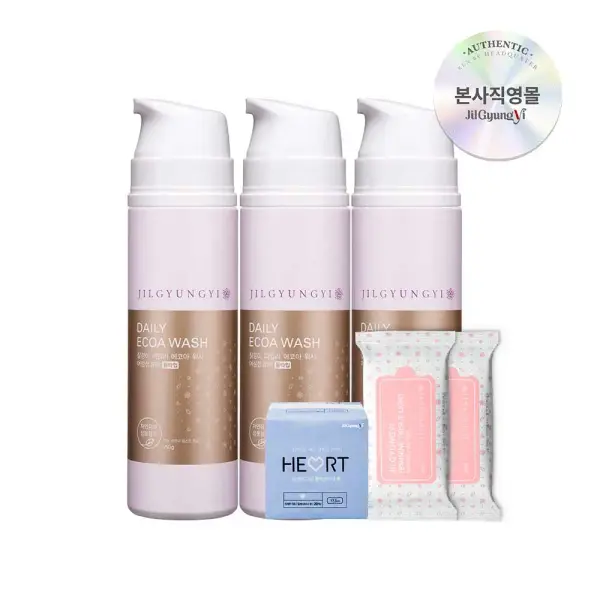 질경이 여성청결제 골드폼 150g 3개 티슈 2개 팬티라이너 20개입