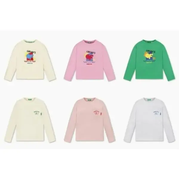 베네통키즈 긴팔티셔츠 6종 14,110원 2장