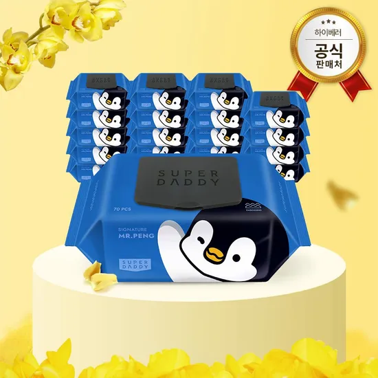 슈퍼대디 미스터펭 블루 77g 물티슈 20팩