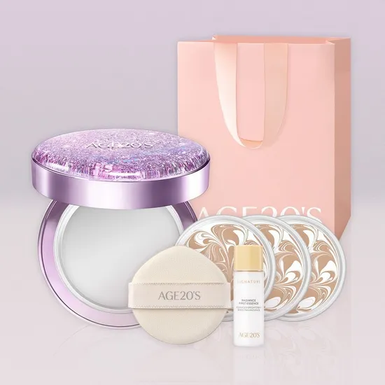 에이지투웨니스 오리지널 샤이닝 드롭 팩트 케이스+리필3개