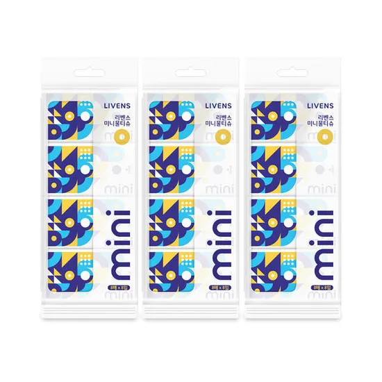 리벤스 휴대용 초미니 포켓 물티슈 8매입 24팩