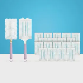 정전기 먼지털이 청소 세트 리필 20개 스틱 2개