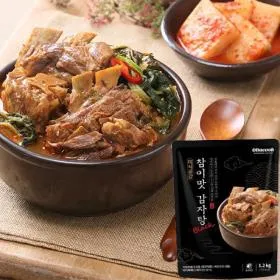 참이맛 감자탕 블랙 1.2kg 3팩 6인분 라면사리