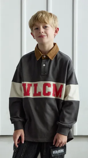 볼컴키즈 스트라이프 긴팔 티셔츠