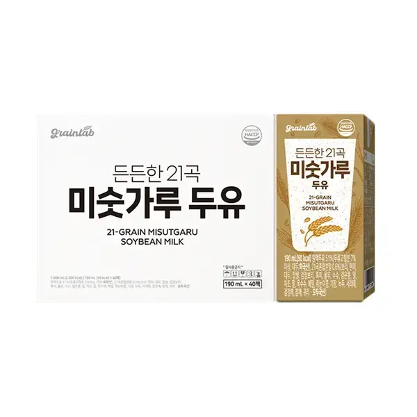 그레인랩 든든한 미숫가루두유 190ml 40팩