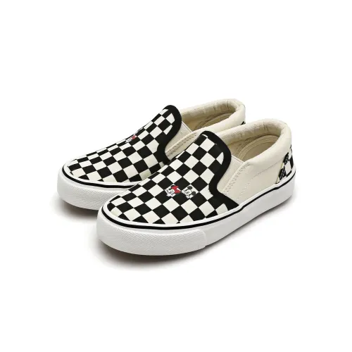 디즈니키즈 체크 무늬 슬립온 운동화