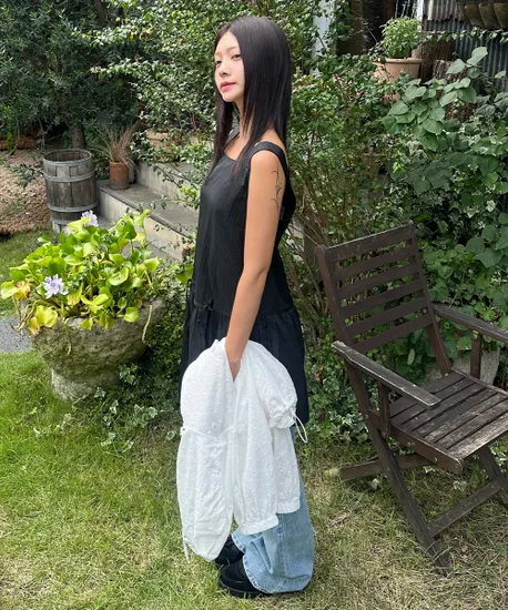 미쏘 리본 미니 레이어드 원피스