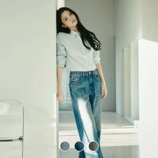 지오다노 와이드 청바지 32,800원