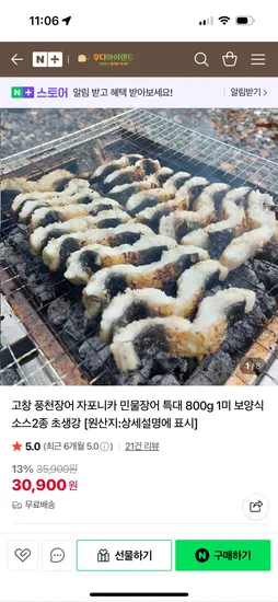우디아일랜드 고창 풍천장어 자포니카 특대 1미