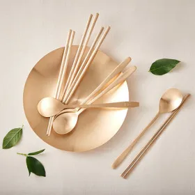 모던 유기수저 2인 보자기 선물세트