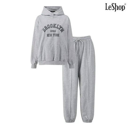 르샵 레터링 후드 티셔츠 조거팬츠 셋트