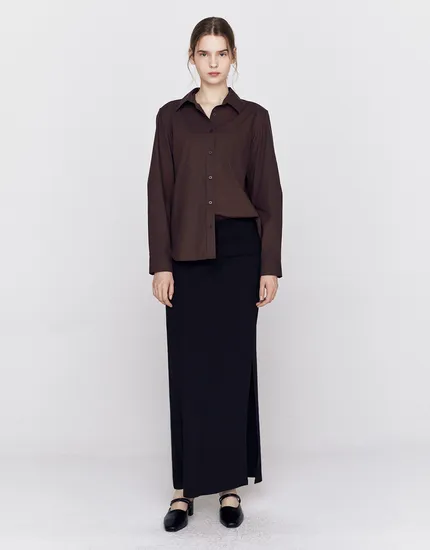 여자 밴딩 롱 스커트