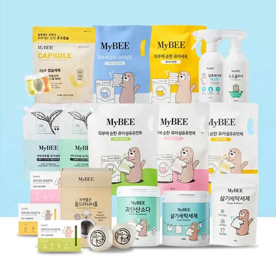 CJ 마이비 아기 세탁세제 4팩 유연제 4팩 25,900원