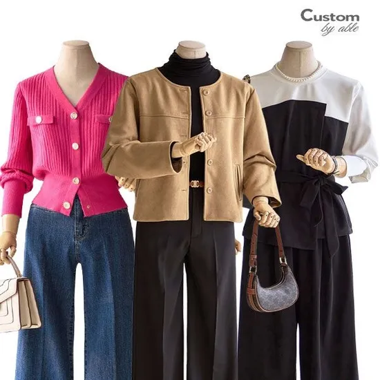 라운드 스웨이드 단추 자켓