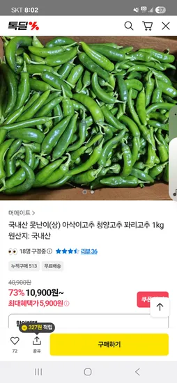 국내산 못난이 청양고추 1kg