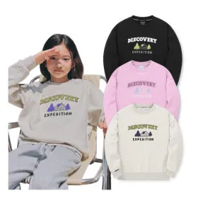 디스커버리키즈 아웃도어 그래픽 기모 맨투맨
