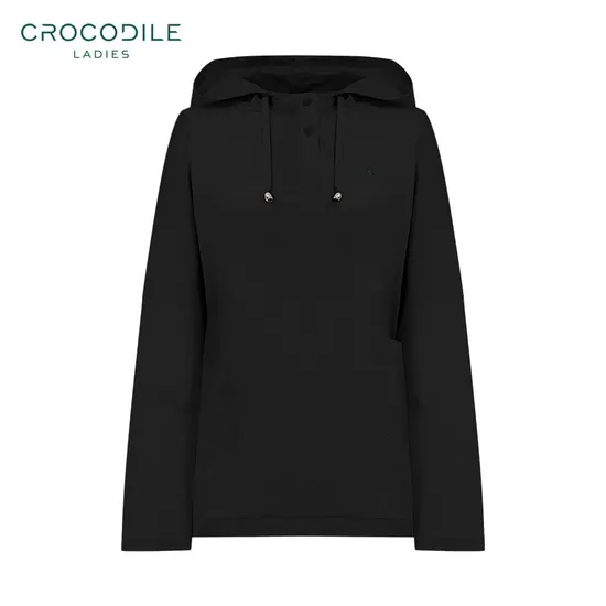 크로커다일레이디 반오픈 긴팔 후드티셔츠