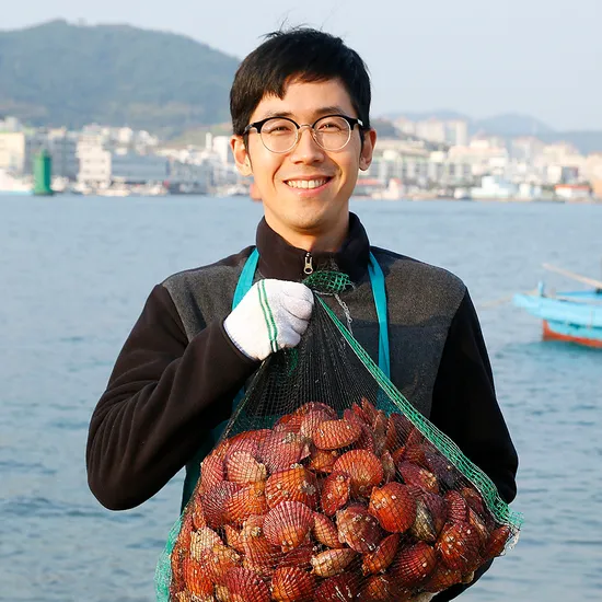 땡큐파머스 국내산 통영 제철 비단 홍가리비 1kg