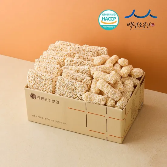 강릉은정한과 찹쌀과줄+강정 1kg