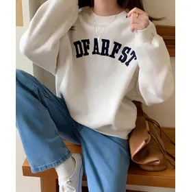 나바바 캐주얼 레터링 긴팔 티셔츠 맨투맨 1+1