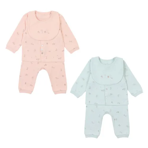 아가방 산토끼 수플레 오픈내의 (턱받이)