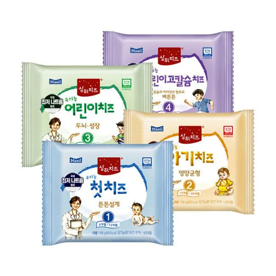 상하목장 유기농 치즈 1-4단계 80매