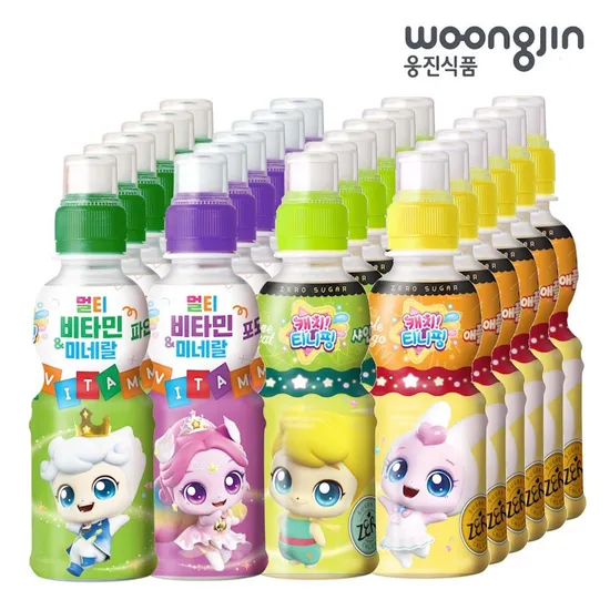 웅진 캐치티니핑 어린이음료 200ml x 24페트 혼합